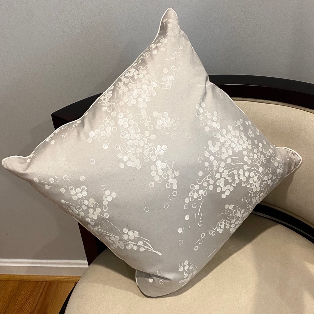 Decorative Gray White Accent Pillow